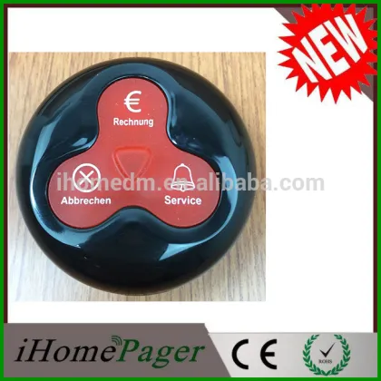 Restaurant pagers alarm system waterproof 3 keys pagers