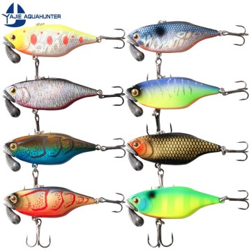 60mm 18.5g Metal Vibe Crankbait Rattle Sinking Fishing Lure with Lead