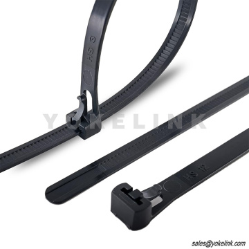 Itim na magagamit na releasable adjustable nylon cable zip ties