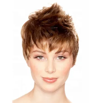 Aishili synthetic wigs hair light brown  short natural straight hair wigs wholesale synthetic fiber for women