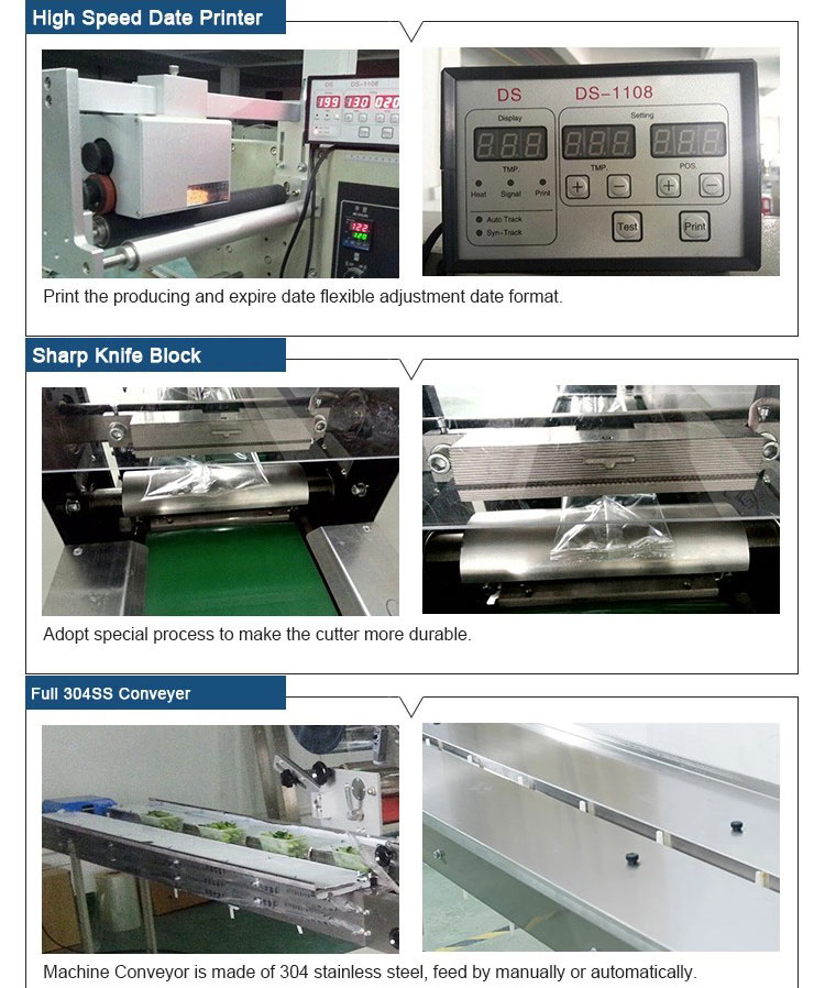 Horizontal packing machine details