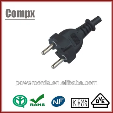 AC Power Cord 2 pin round european power extension cord