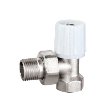 Nickel Plated Angled Brass Heating Radiator with Thermostat BJ21001-J