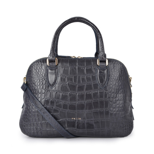 Pequeñas bolsas de asas de cuero con relieve de cocodrilo Robinson Croc