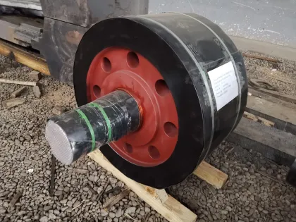 Cement Plant Rotary Kiln Support Roller with Mounted Bearings