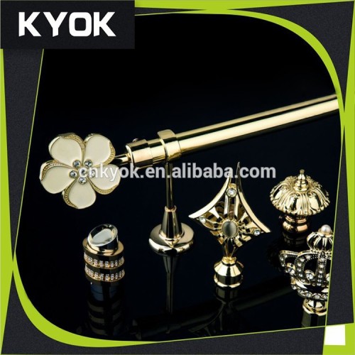 KYOK new designs wrought iron curtain rods wholesale & curtain rods factory ,curtain wall accessories