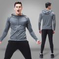 Thể hình Full Zip Up Áo nỉ trùm đầu