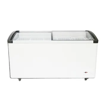588L 220V Chest Freezer with Glass Door - Refrigerator for Cold Drinks and Food Storage