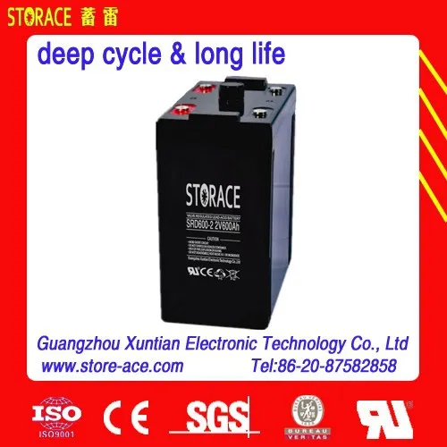 High storage 600ah 2 volt lead acid battery (SRD600-2)