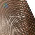 Rote Ebene Twill Glitter Carbon Hybrid Fasertuch