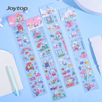 Wholesale White Rabbit Flower Party Stickers - Joytop 1701