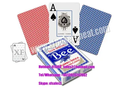 Eco - Friendly Bee Wide Size Marked Poker Cards / Jumbo Index Playing Cards