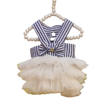 Wholesale Dog Skirt Floral D-ring Bow Tie Elegant Pet Dog Dress for Summer