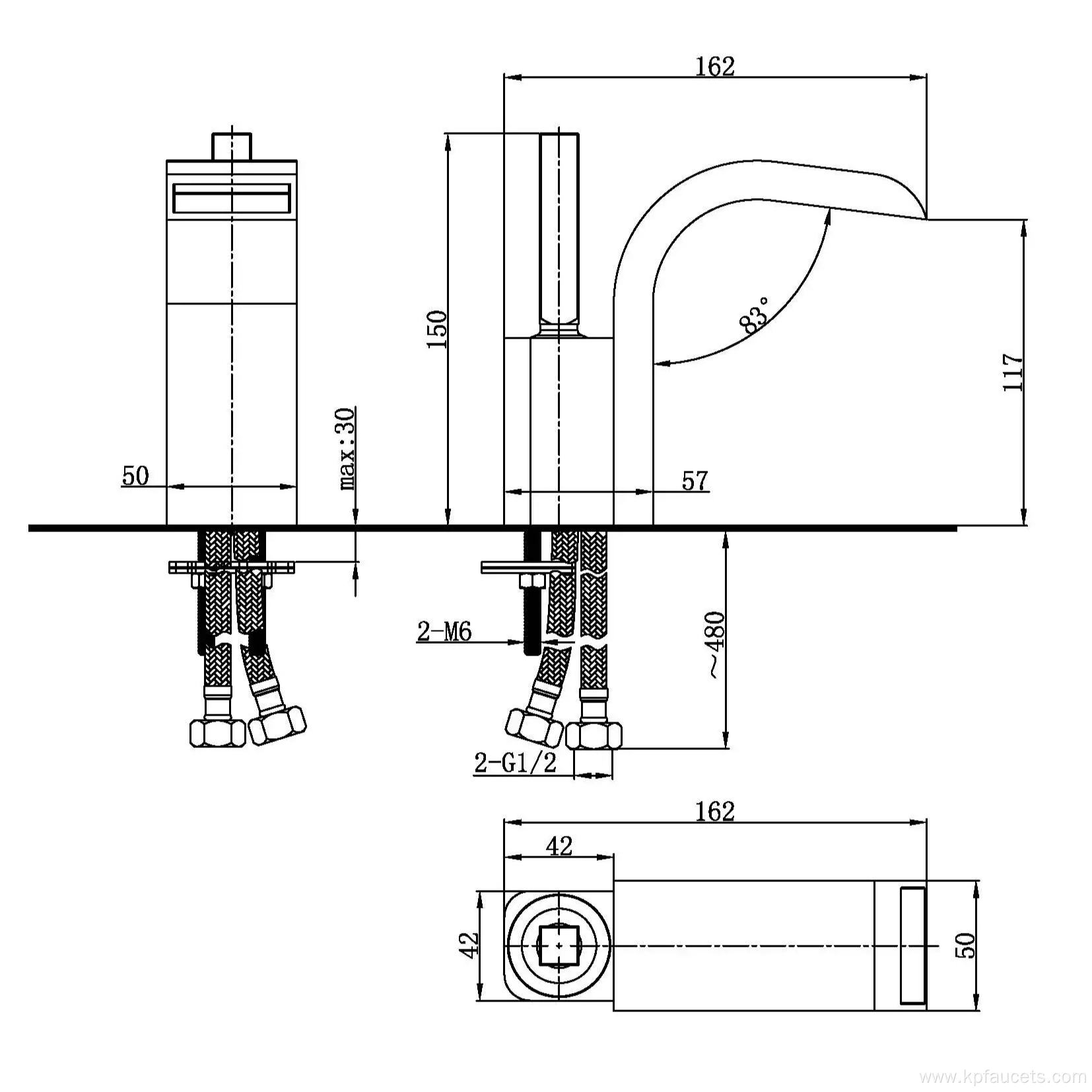 Factory Direct High Quality Deck Mounted Faucet