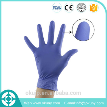 Disposable dark blue nonsterile latex free nitrile glove 9 inch