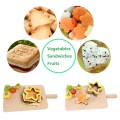 Sandwiches Cutter Kids Bread Mould Stainless Steel Cookie Tools Vegetable Chopper Plastic Handle Heart Dinosaur Star Model