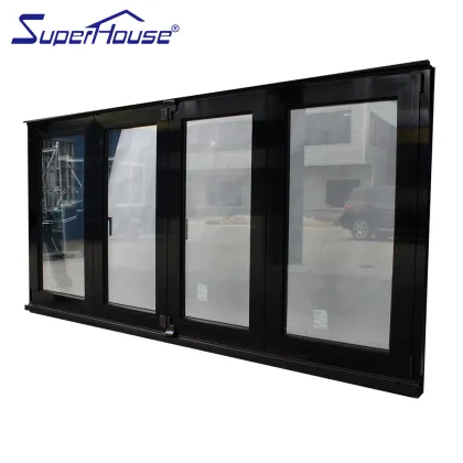Soundproof Curtain Folding Aluminum Windows and Doors for Balconies