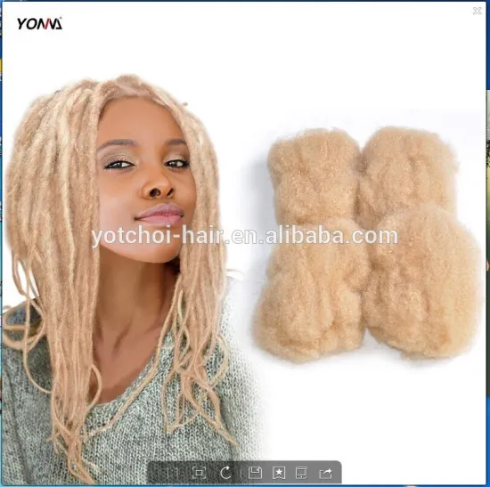 4pcs/lot tight Afro Kinky Bulk Hair 100% Human Hair For DreadLocks,Twist Braids Blonde Hair