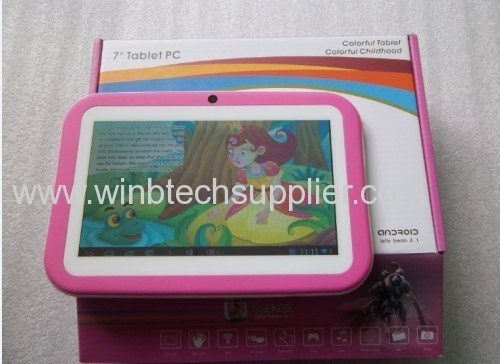 Trẻ em năm 2014 Tablet Pc M755 với giáo dục Apps &amp; trẻ em chế độ 7 Inch Capacitive màn hình Android 4.1 kép Cam Wifi