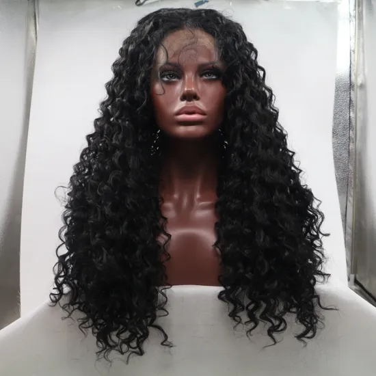 Vigorous mono long premium high quality afro kinky curly wholesale black women synthetic hair wigs lace front