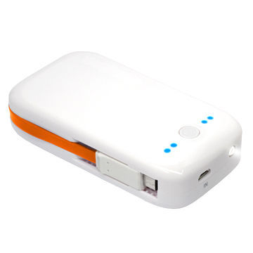 USB Power Bank, 5,600mAh Samsung Cell, Smart USB Cable, Built-in Self-lock Cable