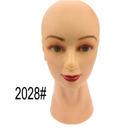 Bald head mannequin for wigs with make-up