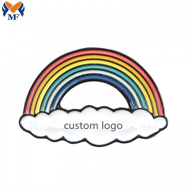 Metal Craft Customized Rainbow Cloud Emalje Lapel Pin