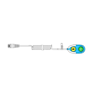 Nurse call button with coil cables