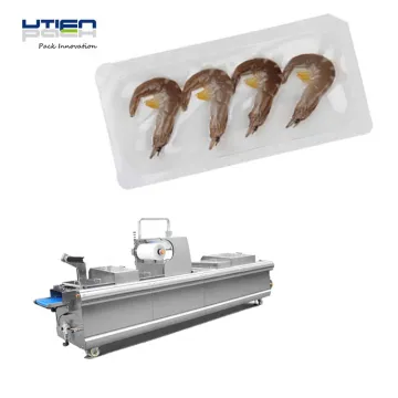 China Factory Auto Vacuum Skin Packaging Machine for Seafood Salmon