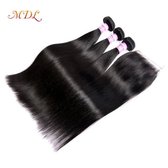 Good quality wholesale human hair top closure, cheap brazilian human hair bundles with lace closure