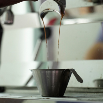 REDA stainless steel 100ml handle espresso coffee cup