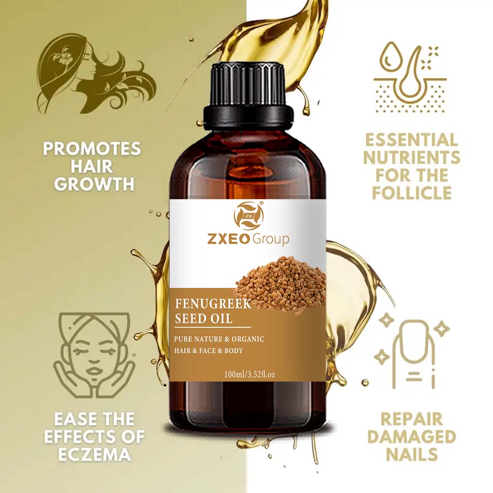 Óleo de feno -grego natural 100% puro para a pele do cabelo