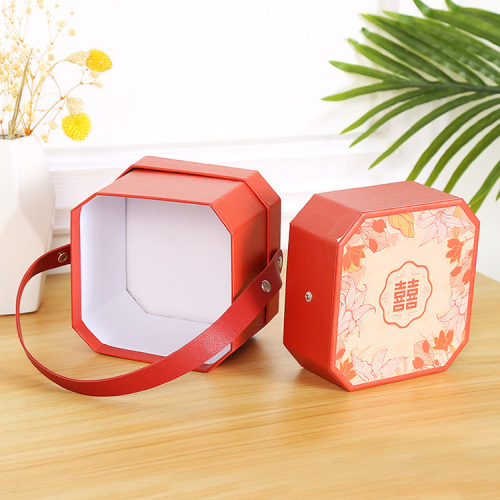 Octagon σχήμα γάμου διακοσμητικά κουτιά δώρων με καπάκια