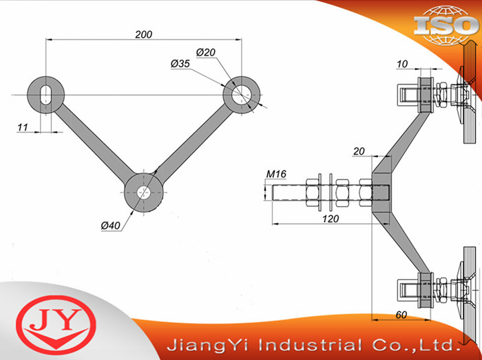 Glass Curtain Wall Clamp Spider Fitting Types