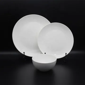 18Pcs Eco-Friendly Hotel Porcelain Cheaper White Bone Dinner