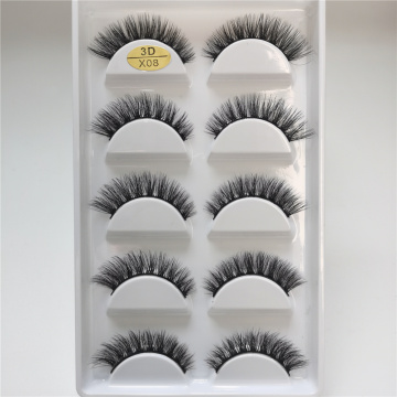 5 pairs lashes handmade natural false eyelashes x08