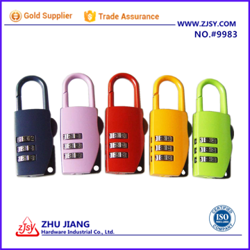 9983 Colorful Zinc Alloy Luggage Padlock For Bag and Trolley Case