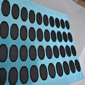 Waterdichte sticker met beschermende kleefopening