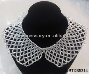 fashion plastic pearls jewelry collar necklace