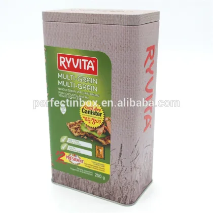 walmart custom gift cookie tin can/square cookie metal tin box