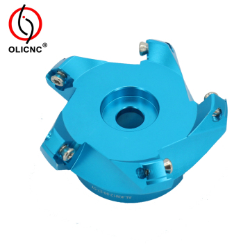 KM12-50-22-4T 45 Degree Aviation Aluminum Face Mill for Milling Machines (50, 60, 80, 100, 125, 160mm)