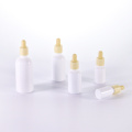 White Glass Essential Oil Bottle With Yellow Dropper