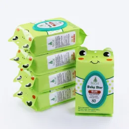 Eco-Friendly Frog Design Baby Wipes 30/80PCS