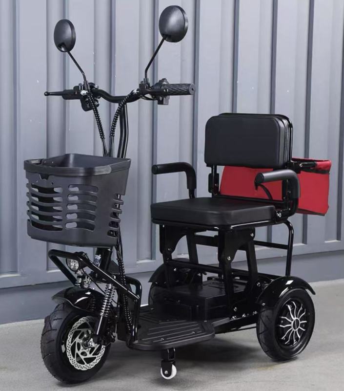 Foldable household electric tricycle
