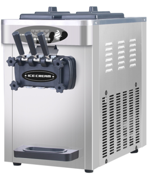 Commercial Stainless Steel Soft Ice Cream Machine with Double Compressor and Automatic Cleaning