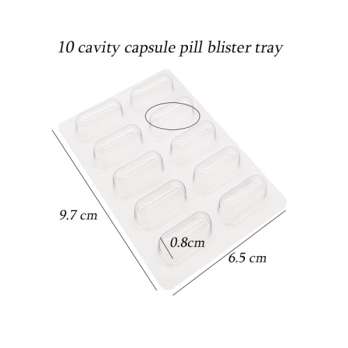 Confezioni di vassoi blister per capsule trasparenti di sicurezza personalizzate