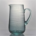 Light Green Recycled Glass Pitcher With Bubble