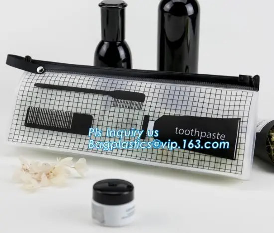 vinyl slider zipper bag,zippered vinyl pvc cosmetic bag,vinyl pvc zipper bag, Standup Cosmetic PVC Bag With Slider