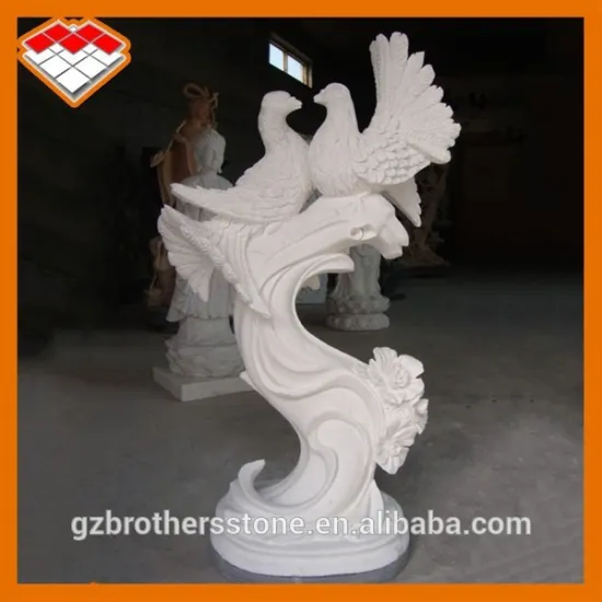 Chinese white marble stone for carving flying bird sculptures type peacock sculpture
