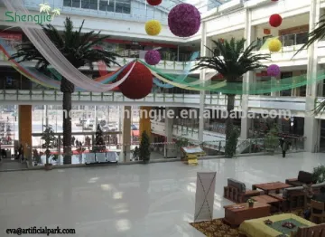 SJH149905 huge indoor artificial date palm trees for hotel decoration